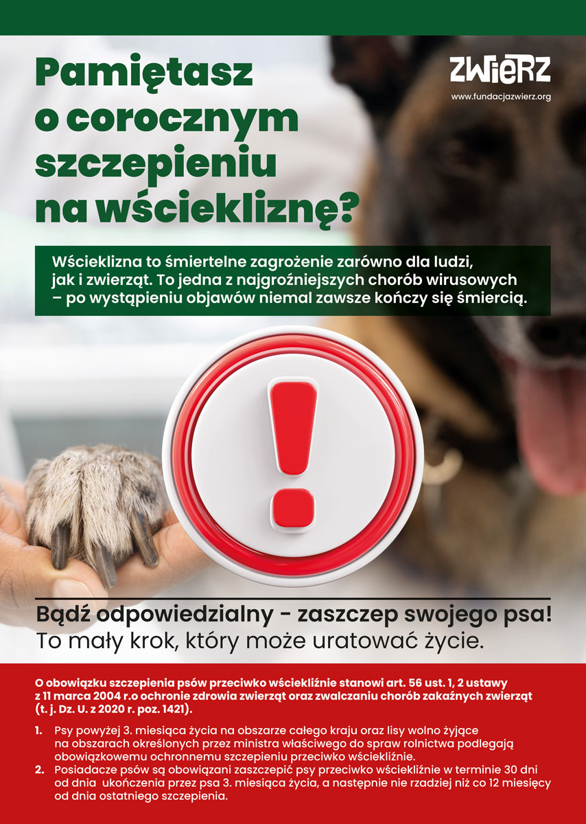 Szczepienie przeciwko wściekliźnie - kampania społeczna