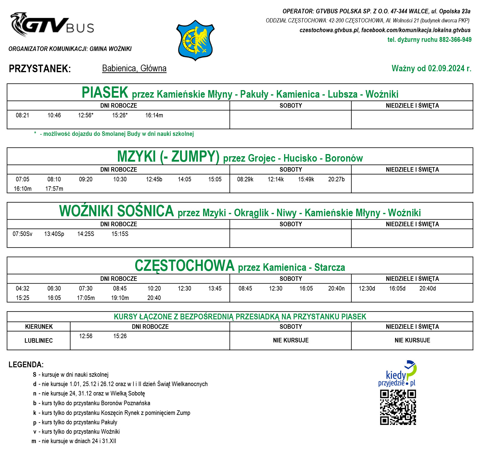 Babienica w&nbsp;stronę Częstochowy