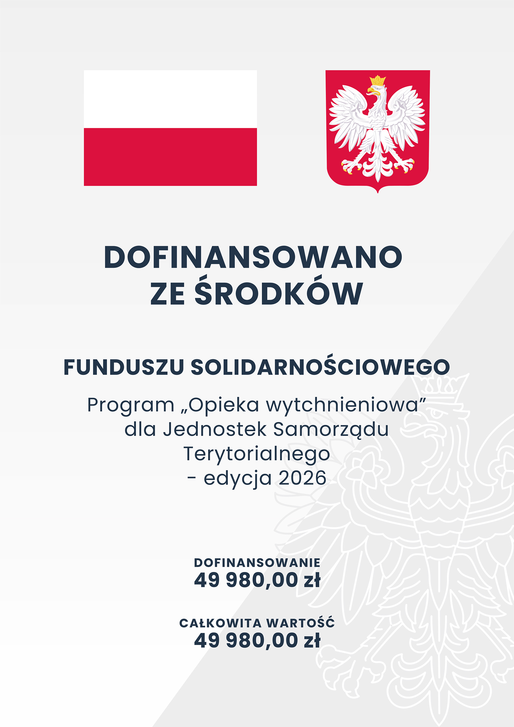 Informacja o&nbsp;finansowaniu