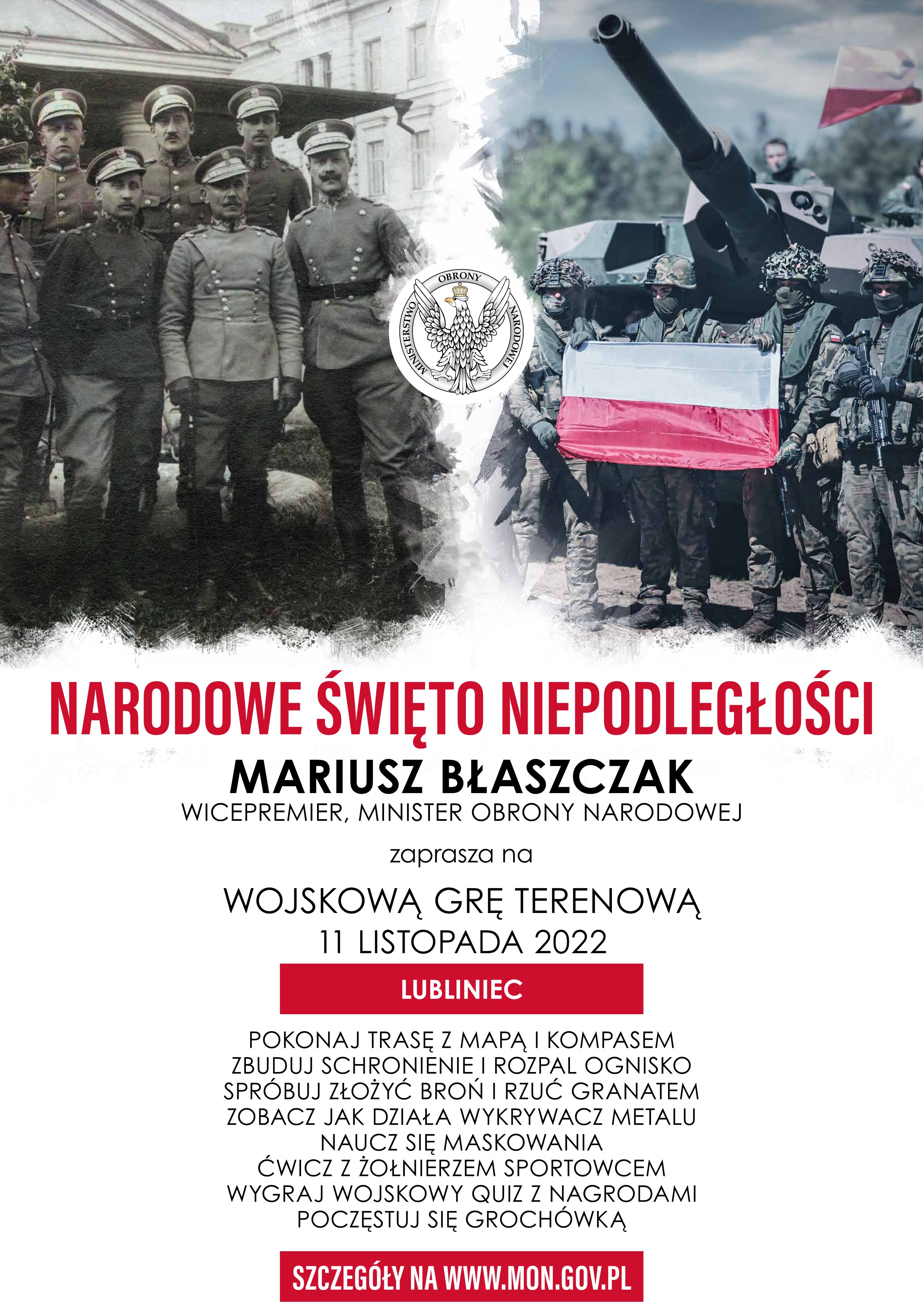 plakat wojskowej gry terenowej