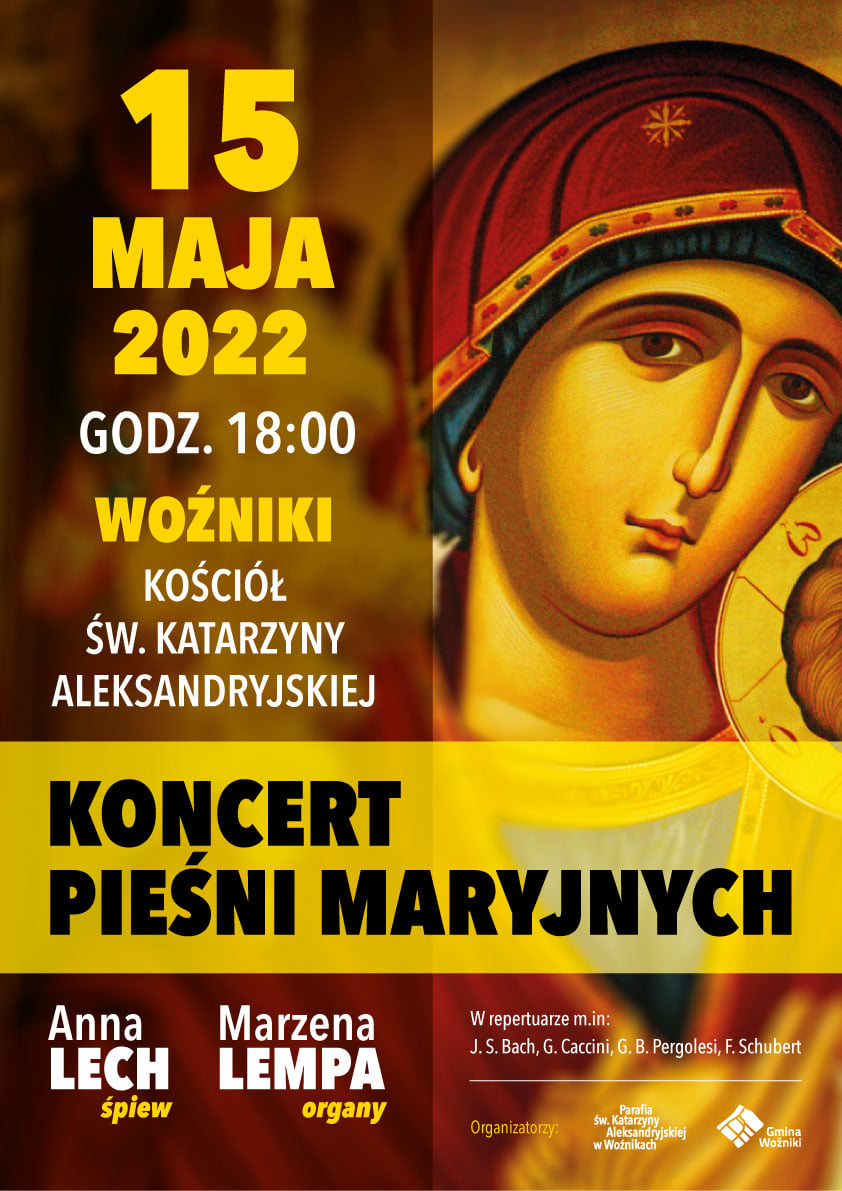 zaproszenie na&nbsp;koncert pieśni maryjnych