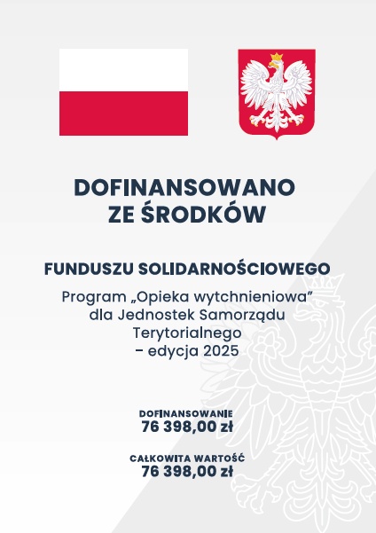plakat informujący o&nbsp;środkach przeznaczonych na&nbsp;realizację programu