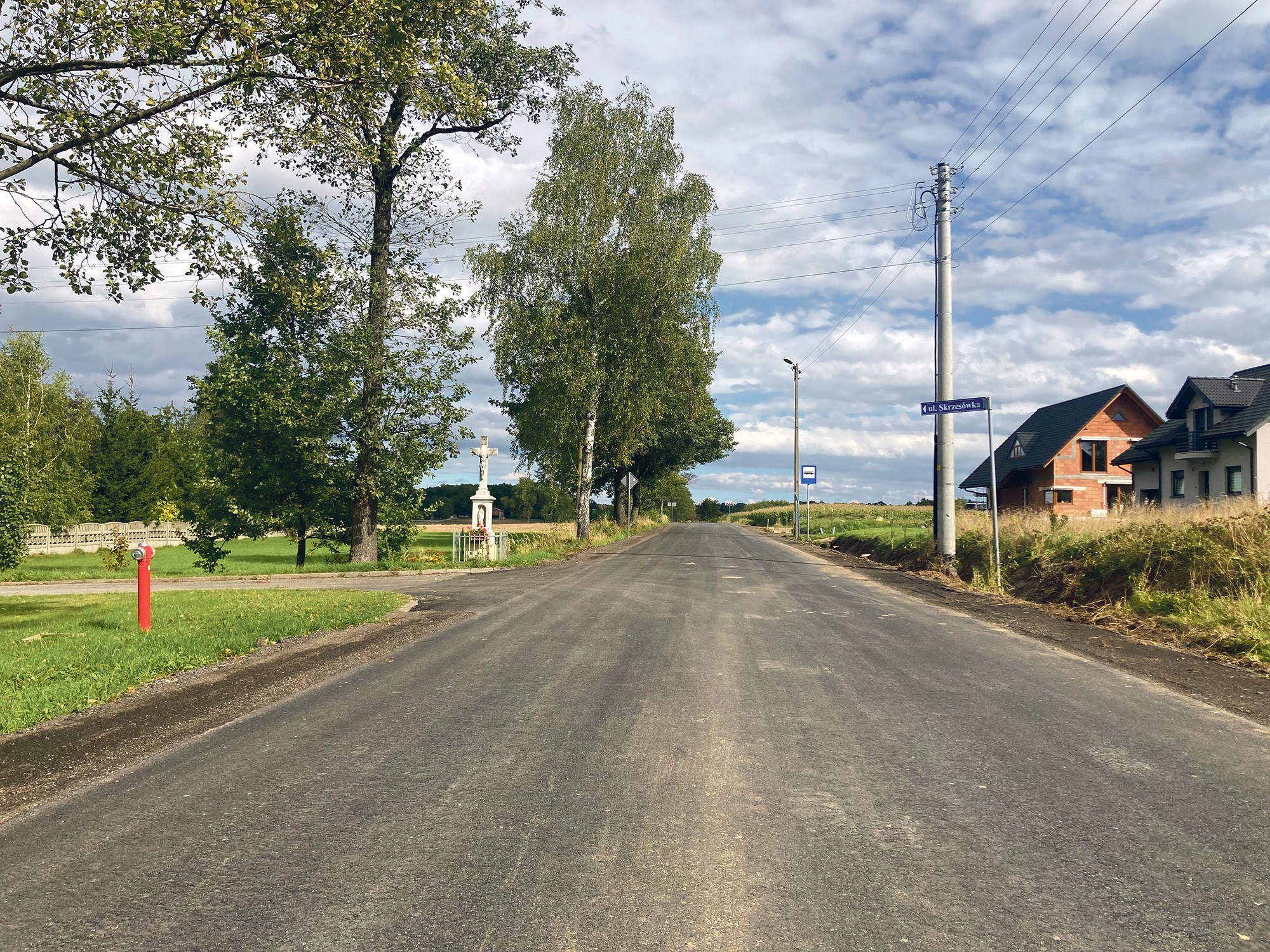droga na odcinku Ligota Pakuły po modernizacji