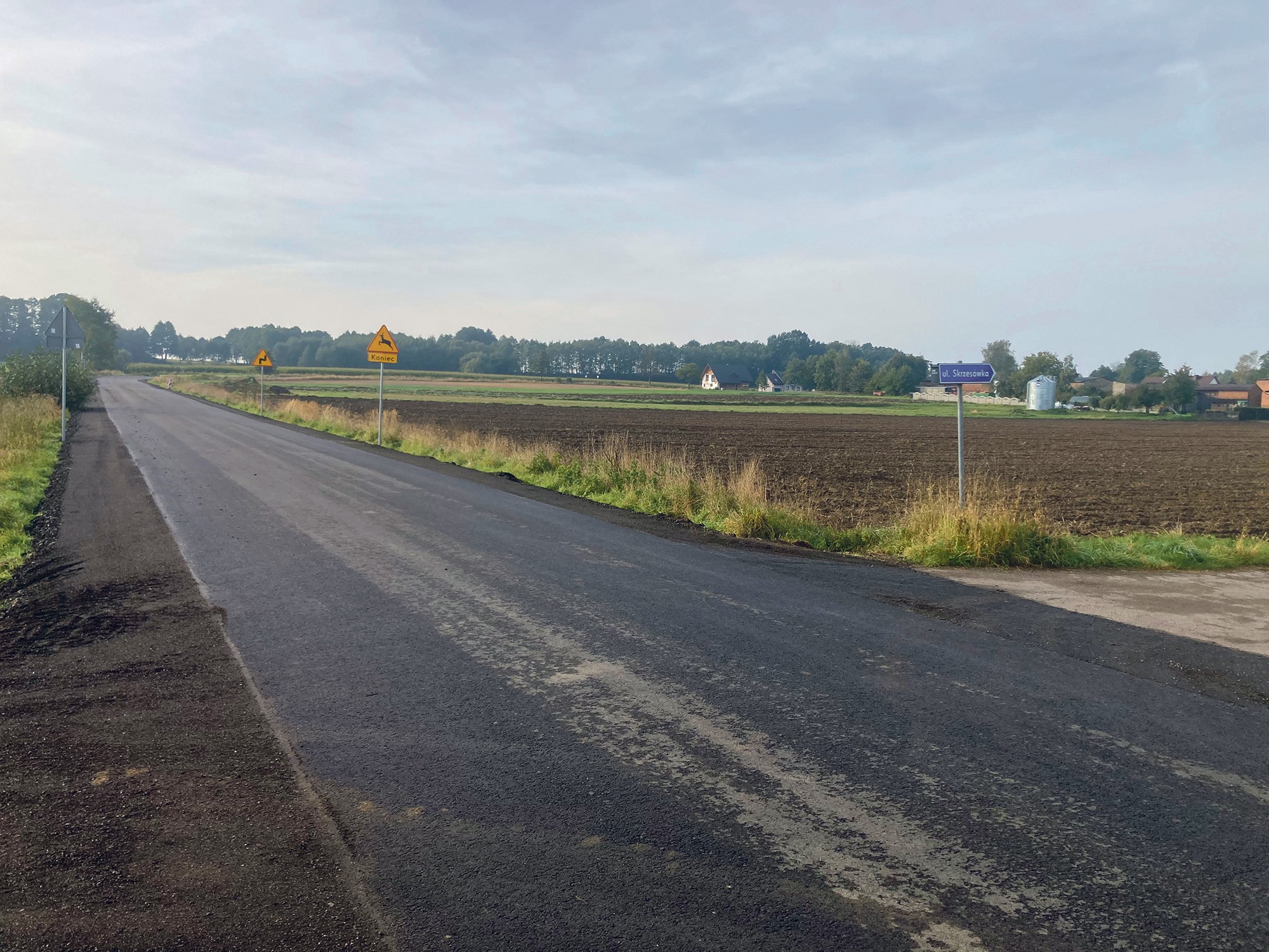 droga na odcinku Ligota Pakuły po modernizacji