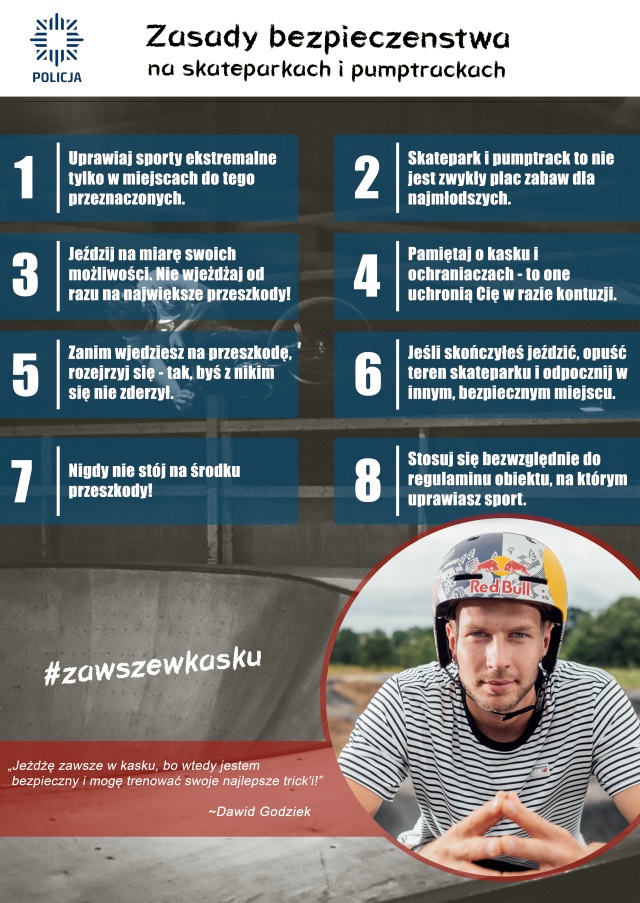 zasady bezpieczeństwa na skateprkach i pumptrackach