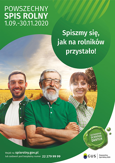 plakat informacyjny na temat spisu rolnego
