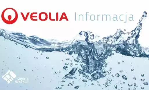 woda i napis veolia oraz informacja