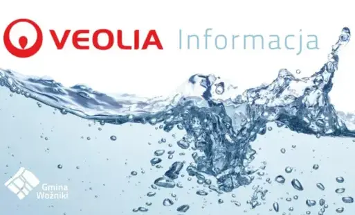 napis veoila informacja na tle wzburzonej wody