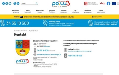 Zdjęcie do Zmieniły się numery telefon&oacute;w do Starostwa Powiatowego w Lublińcu